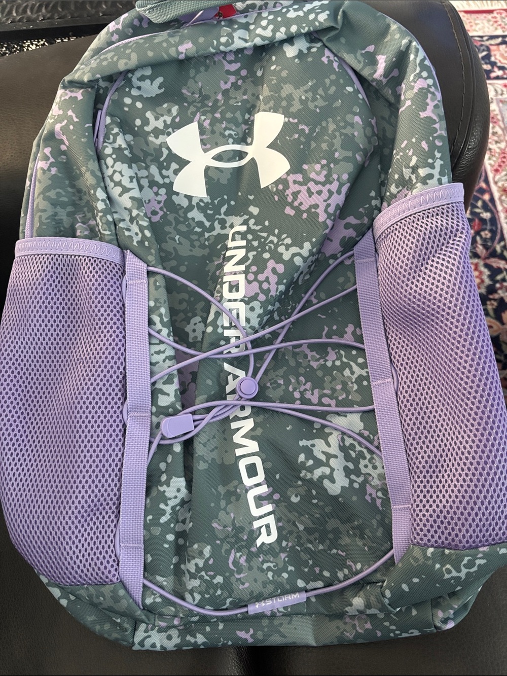 Under Armour Green & Lavender Camo Accent Women's Backpack 26” long